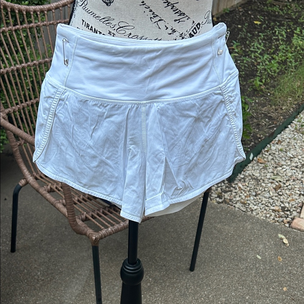 Lululemon White Athletic Short